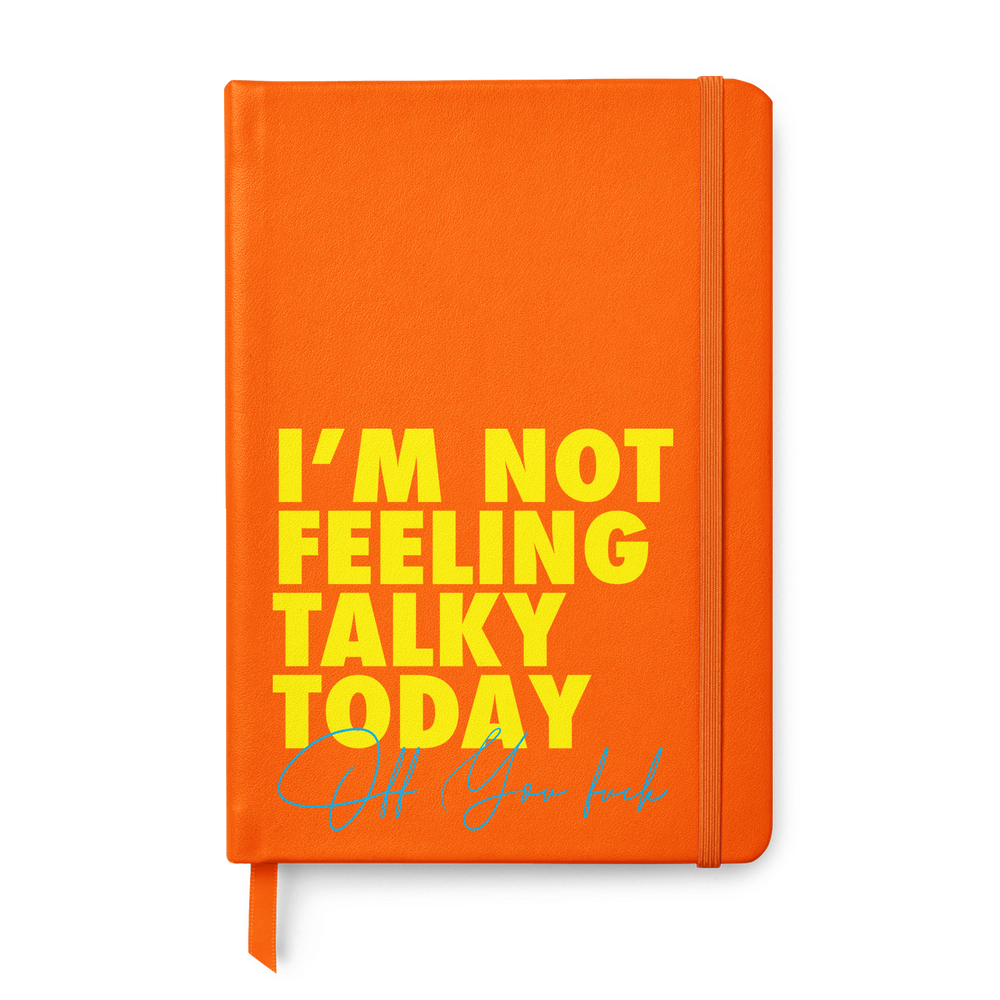 Not Talky Off You Fuck Leather Style Notebook #3 image
